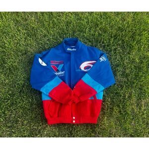 Vintage 90s #6 MARK MARTIN VALVOLINE NASCAR RACING JACKET Made In USA Size M